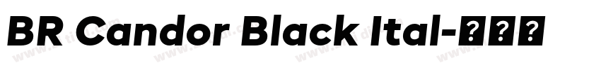 BR Candor Black Ital字体转换